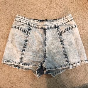 BULLHEAD denim high rise denim shorts